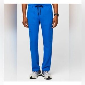 Figs Men's Blue Cairo Cargo Scrub Pants Size Large